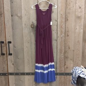 Liz Lange tie dye ombre maxi tank dress S